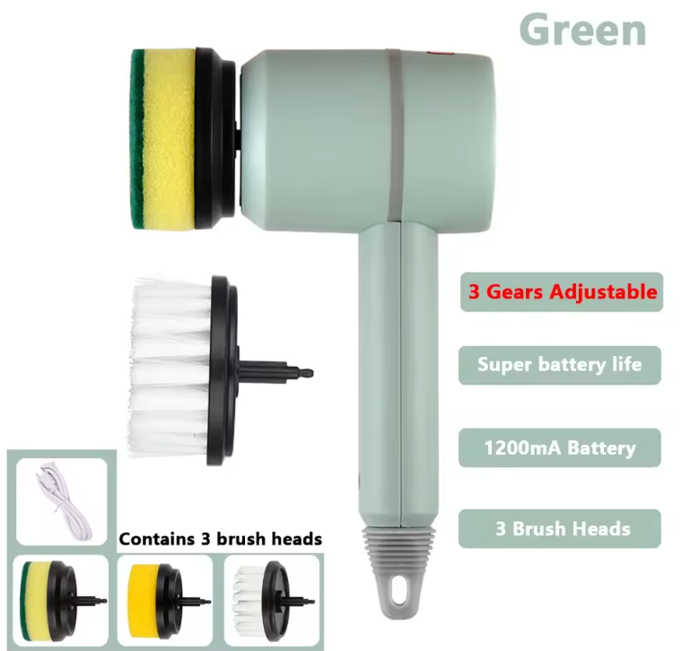 3-in-1 USB Rechargeable Electric Cleaning Brush